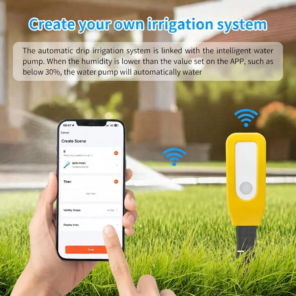100Pcs for Wholesaler Trader Tuya WiFi Soil Temperature Humidity Sensor Real-Time Monitoring Smart Life Home Automation System
