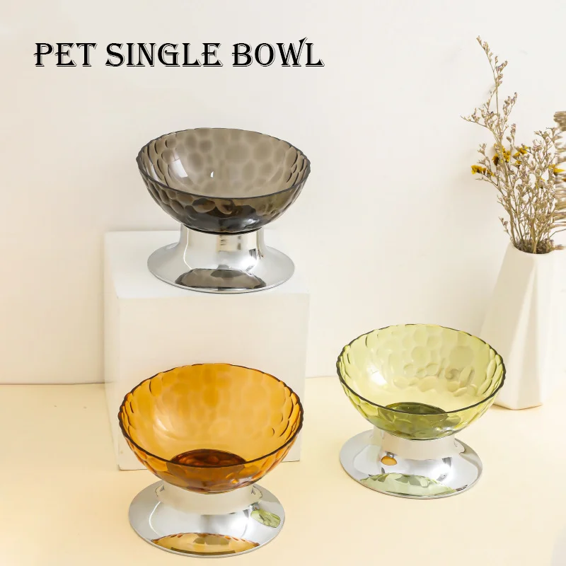 1pcs Raised Cat Food Bowls Anti Vomiting Pet Food Bowl for Flat-Faced Cats Small Dogs Protect Pet's Spine Dishwasher Safe