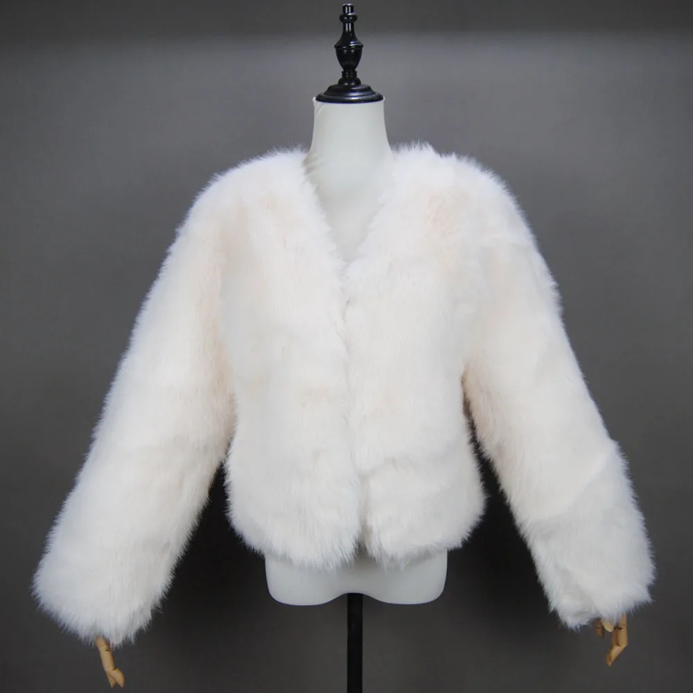 Trend Fur Top New Cropped Faux Fur Coat Woman Clothing Furry Faux Fur Jacket Winter Coats For Woman Outerwears Top Mujer