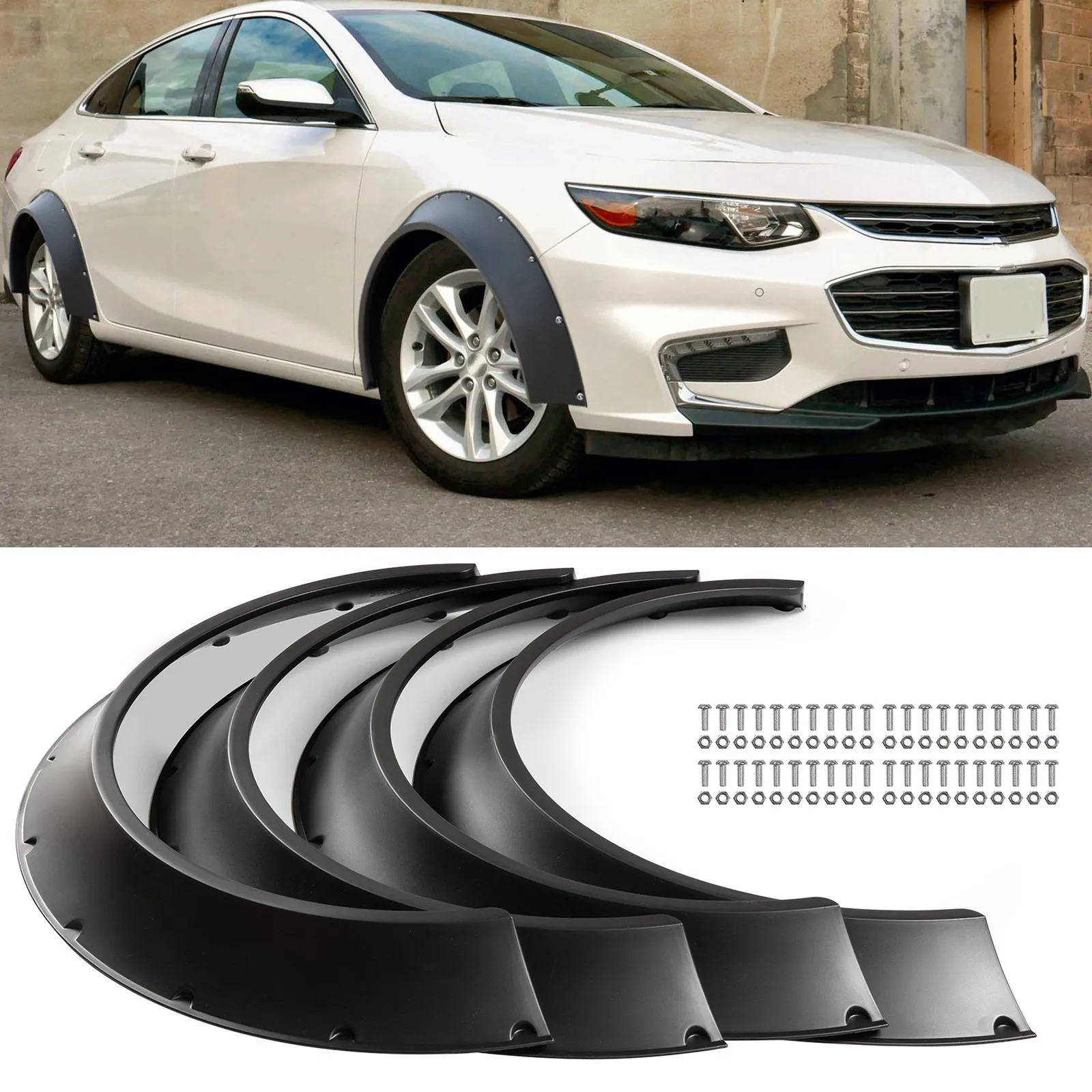 

4" Extra Wide Body Fender Flares Wheel Arches For chevrolet malibu 2005-2014