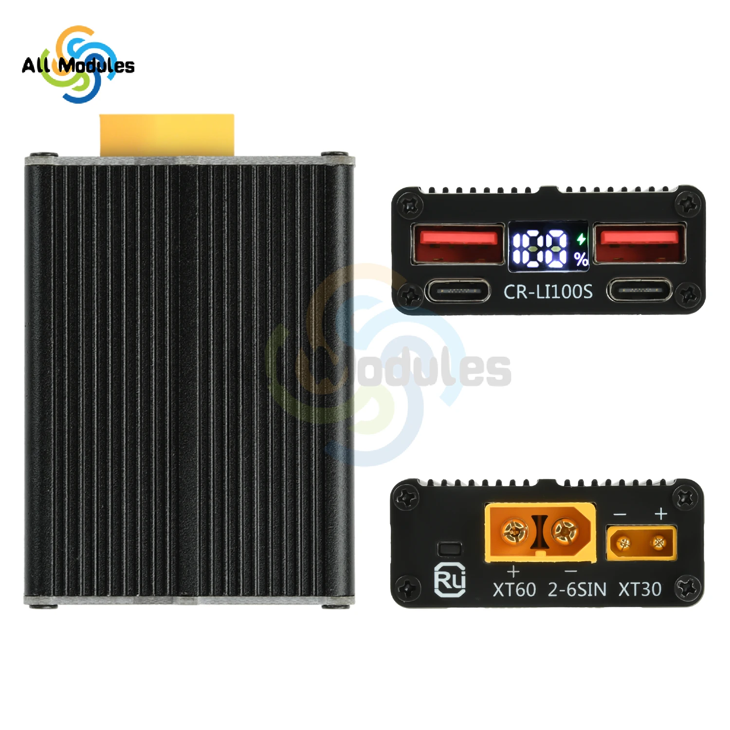 

2-7S 100W Fast Charging Power Bank Motherboard PD/QC Support for Li-ion/LiFePO4 Battery, DIY Charging Module