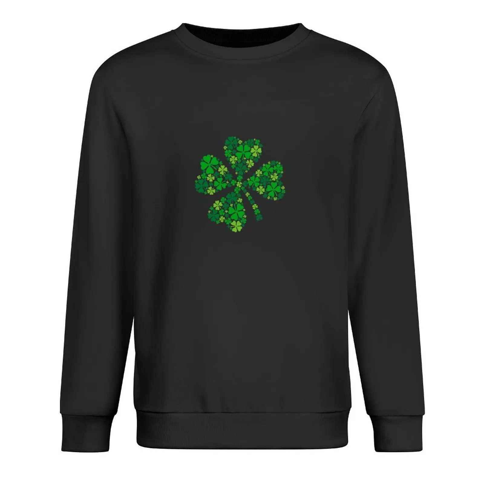 

lucky four-leaf clover, green shamrock Pullover korean style clothes male clothes tracksuit new sweatshirts