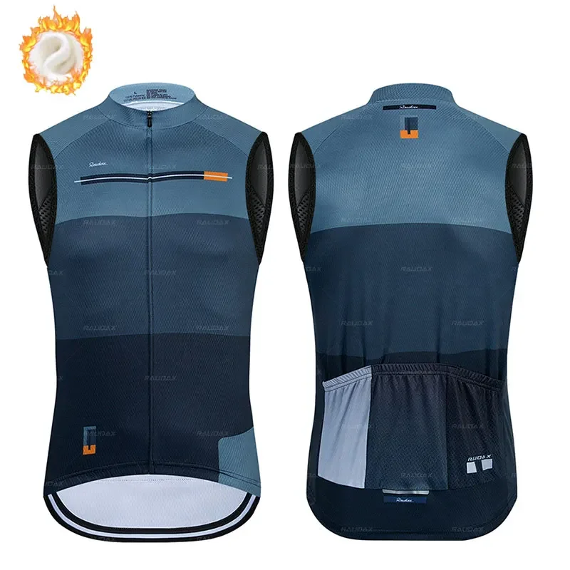 Winter Thermal Fleece Cycling Vest New Raudax Team Winter Sleeveless Cycling Vest MTB Road Bike Cycling Tops Warm Cycling Jacket