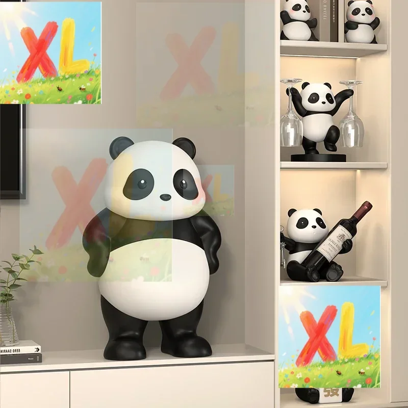 

Panda floor ornament home living room sofa TV cabinet next to light luxury high-end bedroom room decoration housewarming gifts