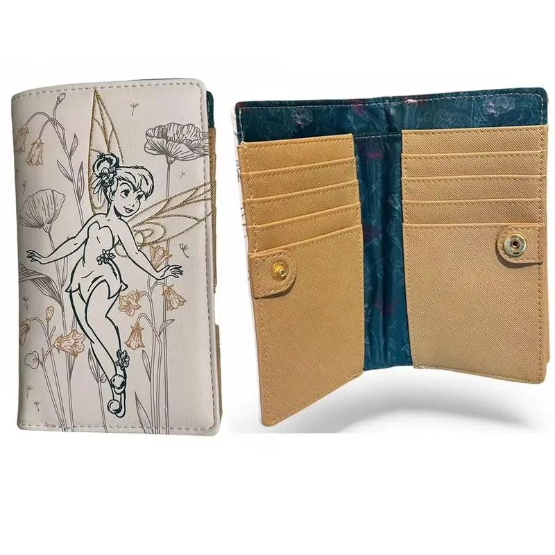 

Кошелек Disney Loungefly Tinker Bell, коллекция Disneyland, кошелек с вышивкой, сумка для карт, сумка для хранения, кошелек для монет, модные подарки для девочек