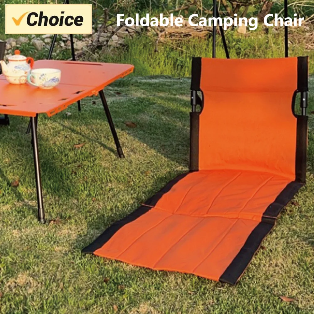 Foldable Camping Chair Outdoor Garden Park Single Lazy Chair Backrest Cushion Picnic Camping Folding Back Chair Beach Chairs