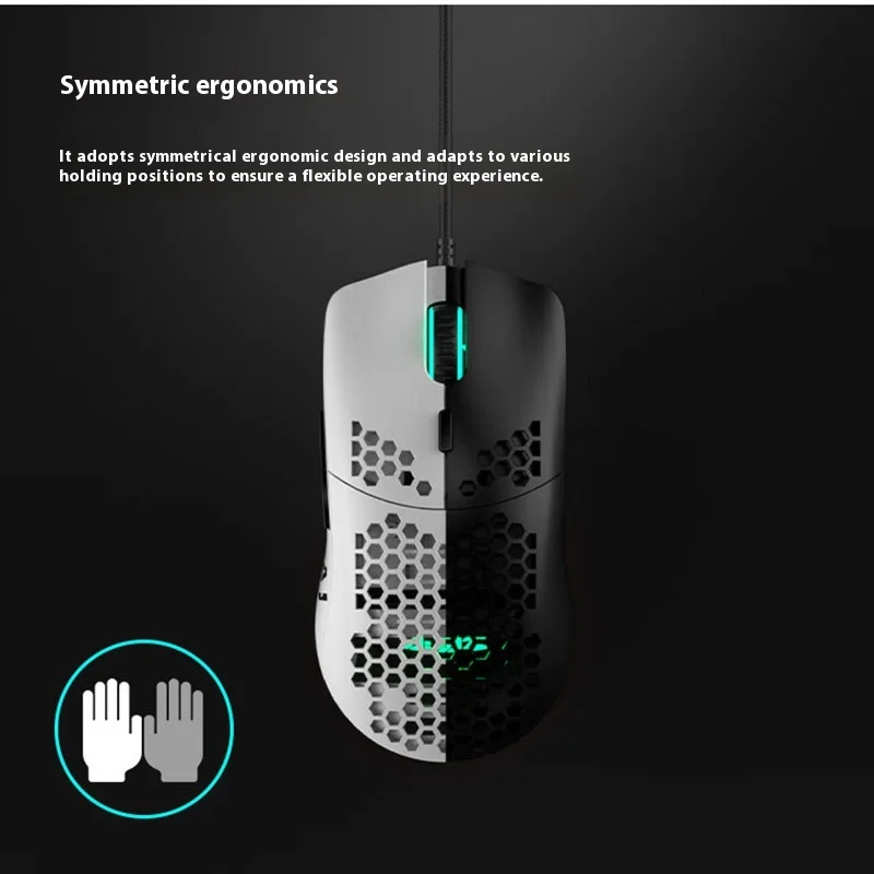 Imagem -04 - Mouse com Fio Ajustável Ajustável Dpi Rgb Paw3338 Ergonômico 7key Material Fosco para Jogo de Esportes Eletrônicos Acessórios de pc Ajazz-aj390