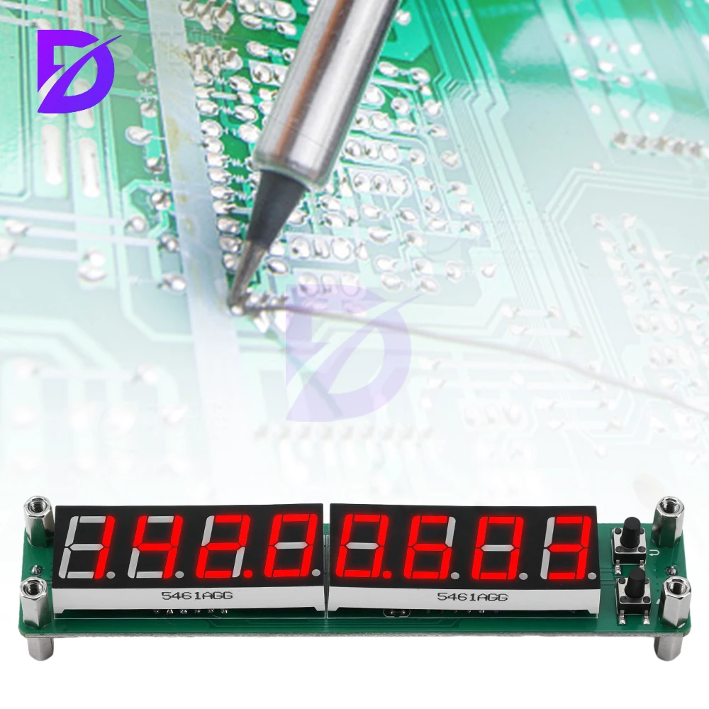 

8 bit RF Signal Frequency Counter LED Display Frequency Module Measures Frequency From 0.1Mhz To 1200Mhz Display Component