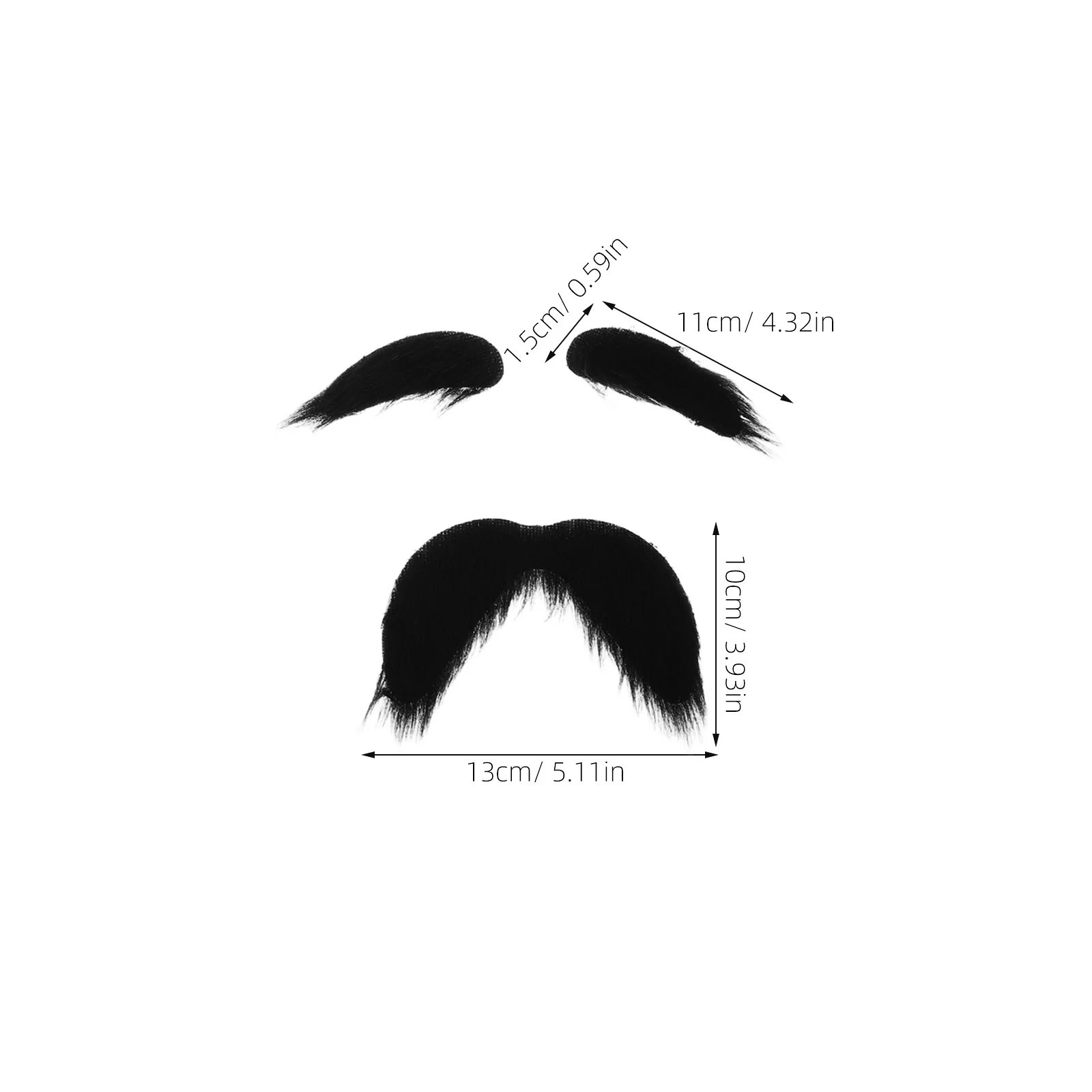 4 セット リアルな偽のひげ口ひげセット 軽量で快適なコスチューム小道具 大人のパーティー用 仮面舞踏会 演劇用