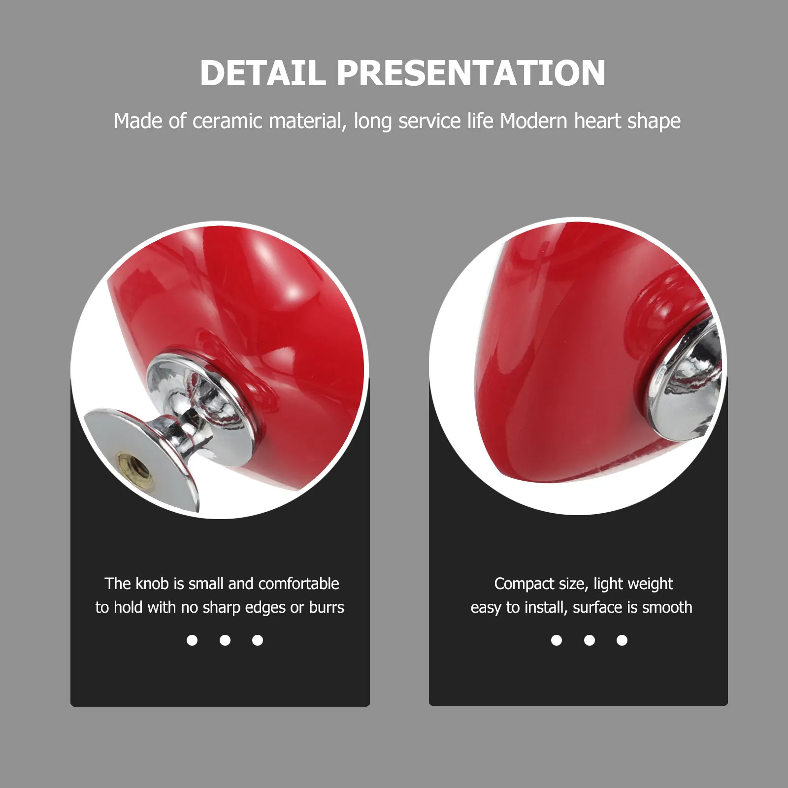 Ceramic Heart Shape Cabinet Knob Small Dresser Drawer Handle Modern Furniture Cupboard Pull Dresser Knobs Cabinet Knob