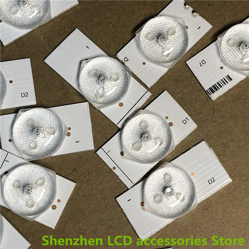 光学レンズフィルター付きSMDランプビーズ,LED TV修理,ハイライト,6V, 32〜65インチ,100% 新品,高品質,40個