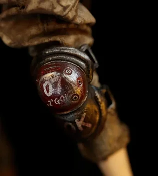 Soldado em escala 1/6, modelo antigo de joelheiras e cotoveleiras para figura de 12''