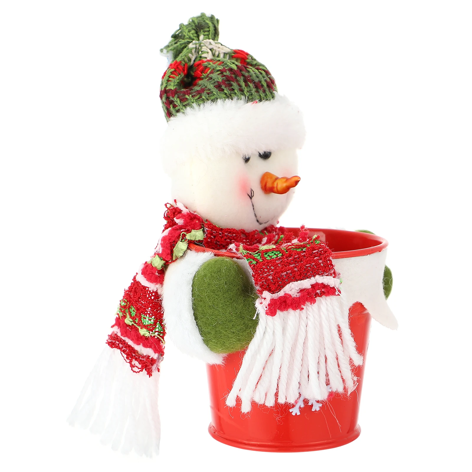 

Christmas Candy Jar Snowman Fabric Container for Festive Holiday Gift Decorative Storage Box Container for Chocolate