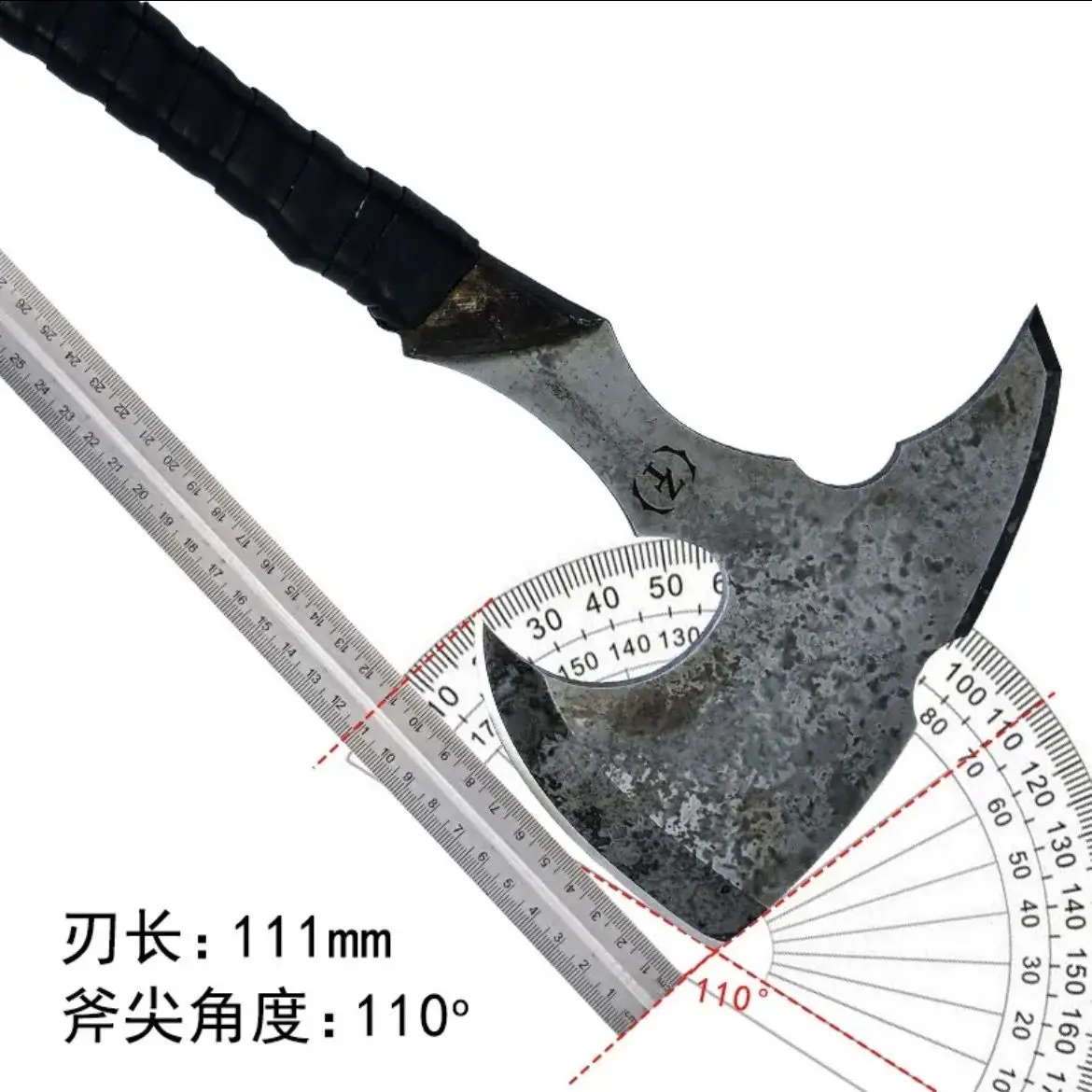 Axe camping multifunctional tomahawk woodworking axe manganese steel handmade integrated forging wild boar axe