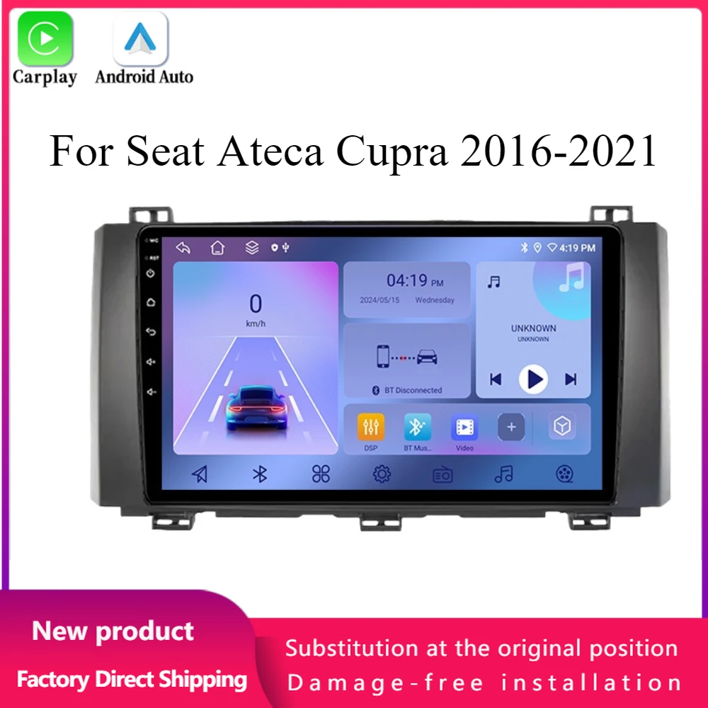 

Android 14 For Seat Ateca Cupra 2016-2021 Car Radio Wireless Bluetooth Carplay Navigation Android Auto GPS Touch Screen Stereo