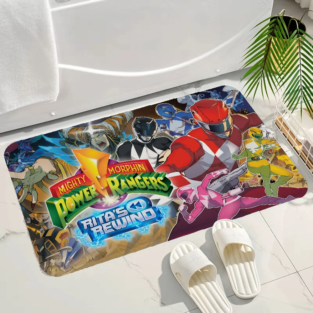 Mighty Morphin Power Rangers Kitchen Mat Nordic Style Bedroom Living Room Doormat Home Balcony Anti-Slip Welcome Rug