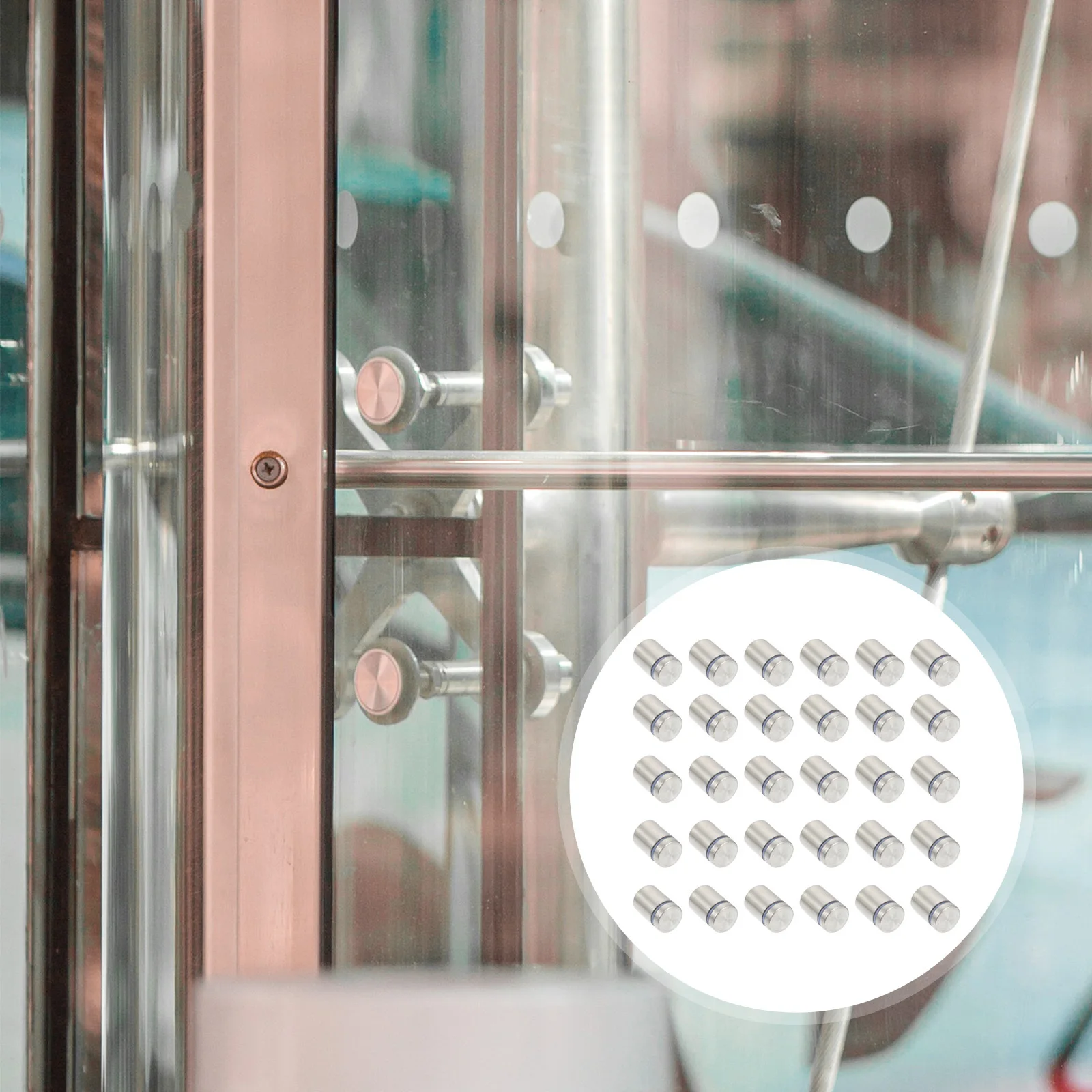 

30pcs Advertising Support Nail Stainless Steel Sign Standoff Screws For Wall Glass Frame Billboard Mounting Hardware Fasteners