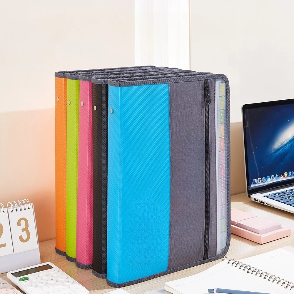 

Makeasy Accordion File Organizer with Safe Zipper12 Pocket Expanding File Folder Portable Monthly Paper Bill Receipt Organizer