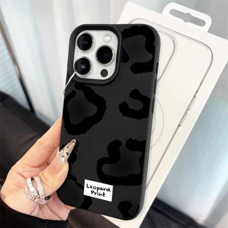 Fein schimmernde Leopardenmuster-Silikonhüllen für iPhone 17 14 15 16 Pro Max Plus, iPhone 15 16 13 12 11 15 8 XS XR Luxus-Cover – Detail 12