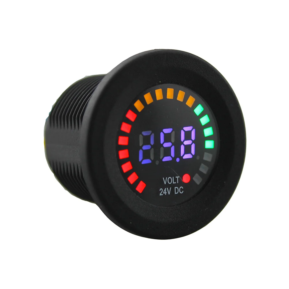 

24V Mini Digital Voltmeter LED for Car Motorcycle Dc Voltage Monitor with Flashing Alarm Anti-Reverse and Short-Circuit