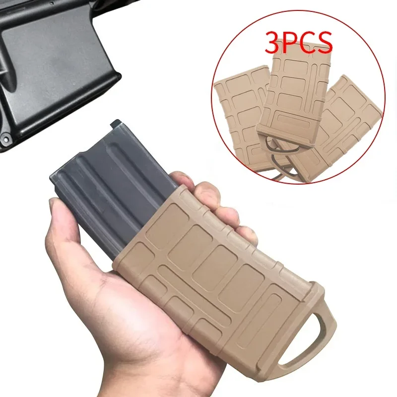 3 pcs Magazine Rubber Holster for 5.56 NATO AR15/M4/M16 Tactical Hang Buckle Protection Increase Friction