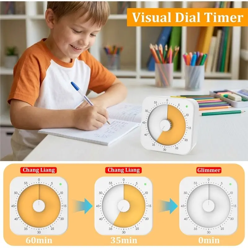A67M-Visual Timer Multifunctional Kitchen Timer Easy To Use