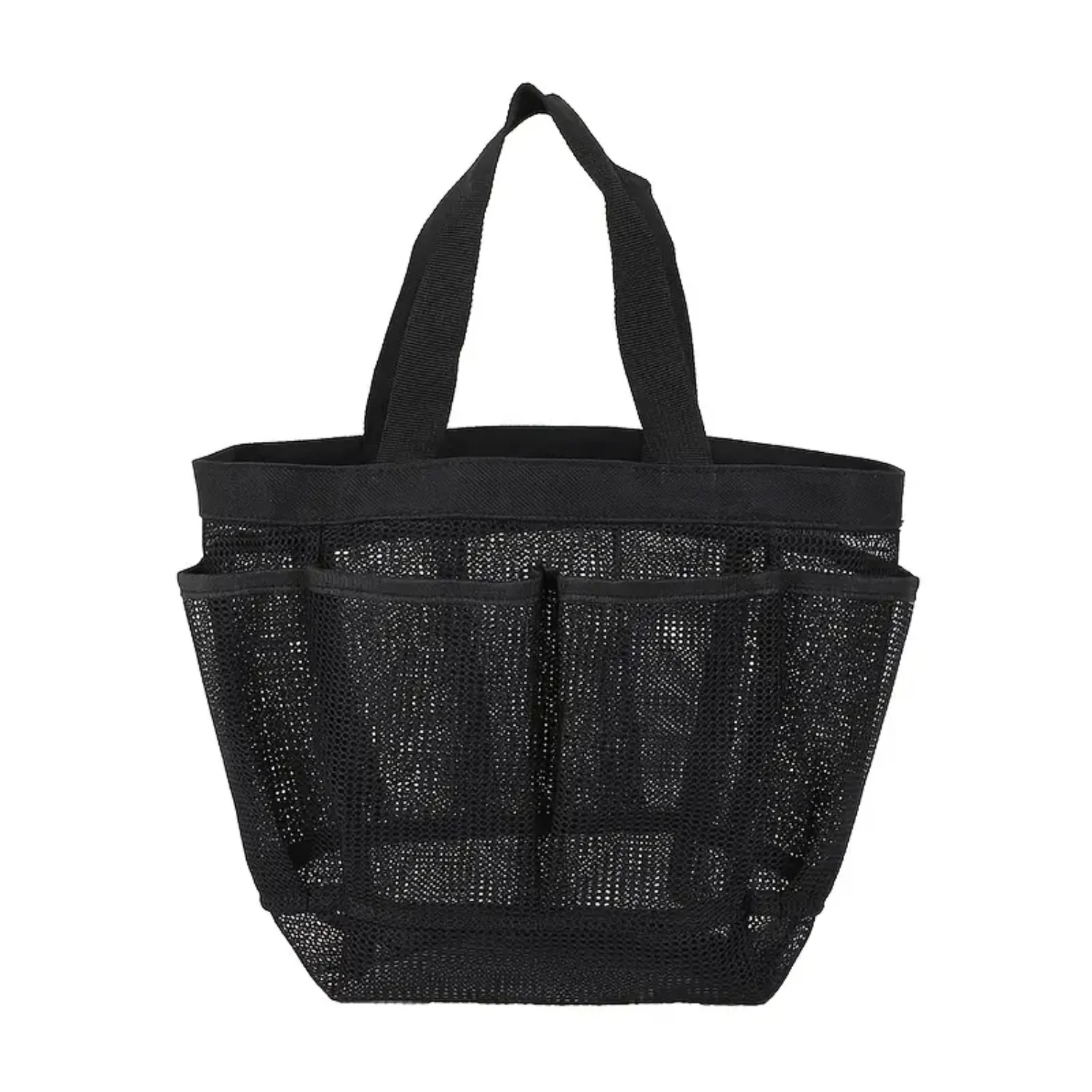 Sac de toilette portable en maille pour femme, caddie de douche, fourre-tout à séchage rapide, trousse de toilette de bain avec 7 poches de rangement et Double Foy-Co