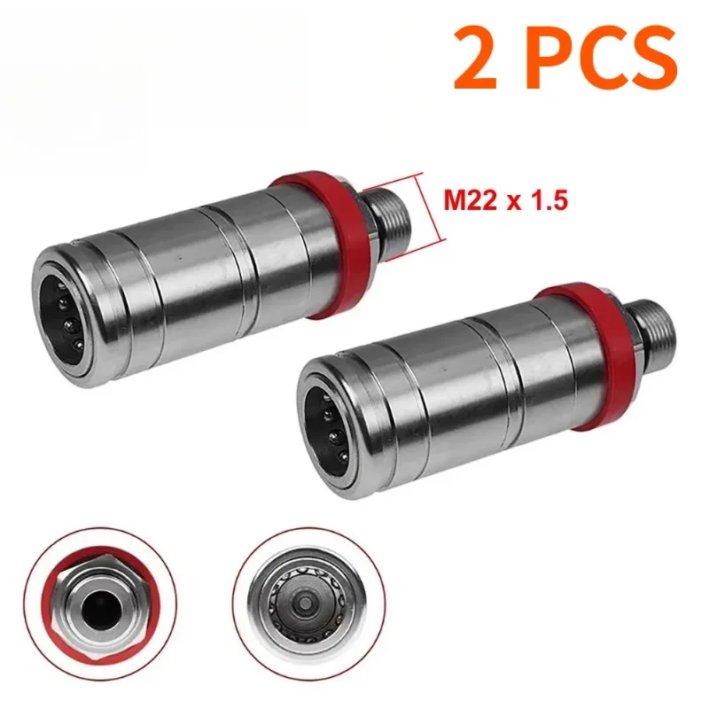 2pcs Hydraulic Female Quick Coupler Fitting Pull Push Type Quick Disconnect Replacement for AL166181 AL200979 AL170665 AL119348