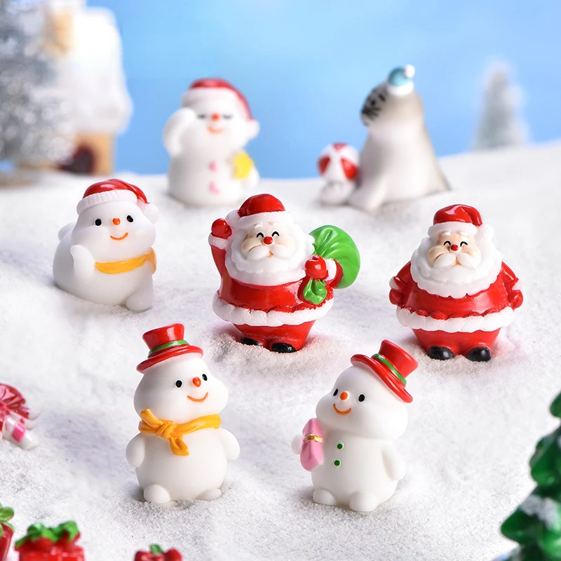 

New Santa Claus Cute Snowman Micro Landscape DIY Bonsai Decoration Snowy Decoration Sea Lion Christmas Decoration