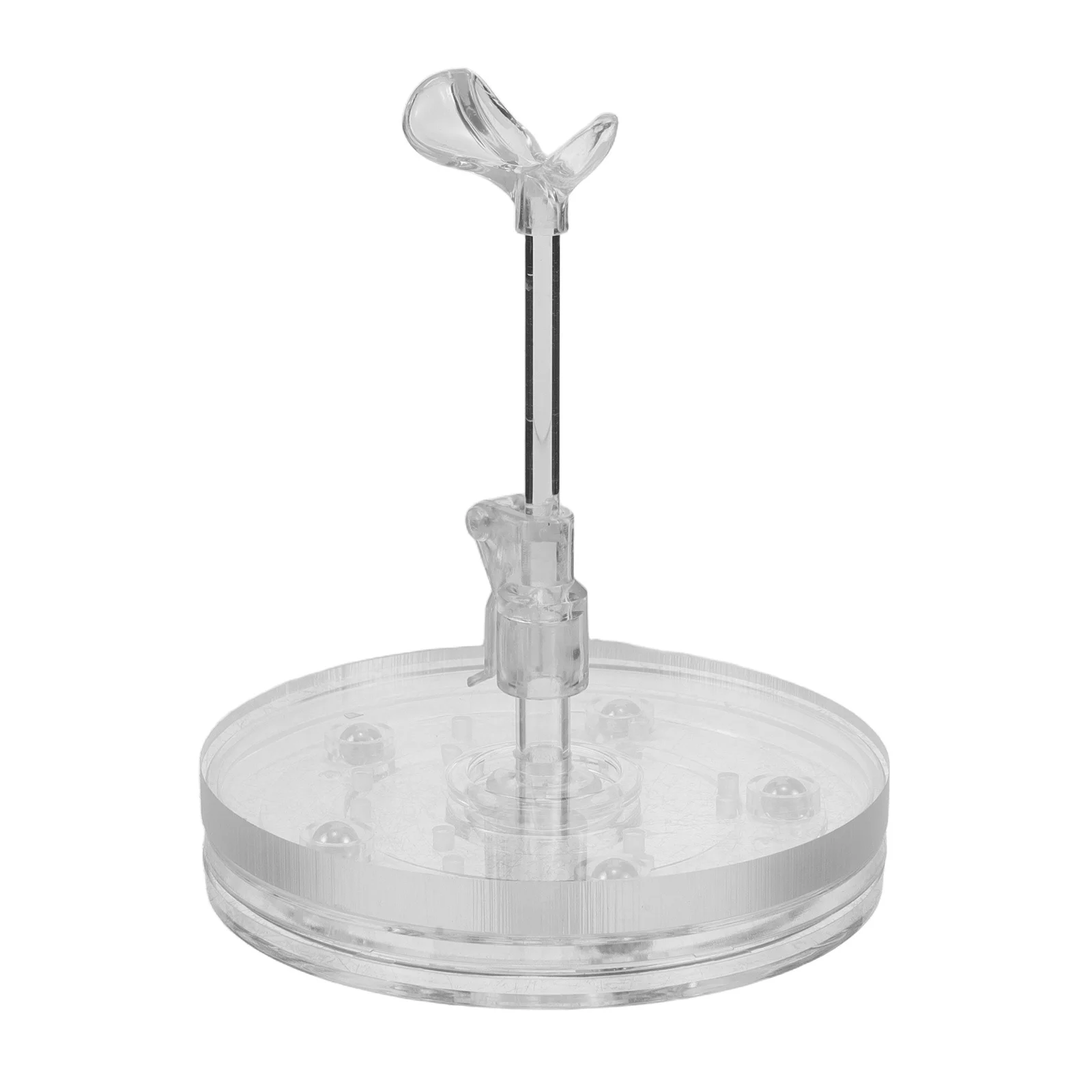 

1pcs Adjustable Display Stand Clear Acrylic Holder For Action Figures Miniature Collectibles 360° Rotation Stable Support