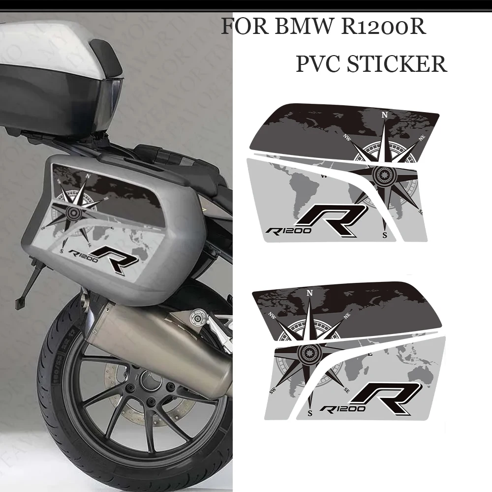 For BMW R1200R  R 1200 R1200 R Trunk Luggage Cases Stickers Decals Rear trunk Anti-scratch Motorcycle Decals Tank Pad Panniers