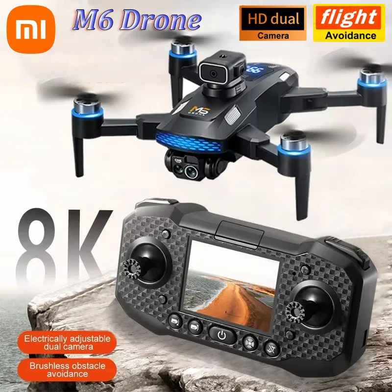 Xiaomi M6 Drone Professional 8K Dual Aerial Photography Camera With Screen Remote Control Brushless Motor Quadrotor Helicopter