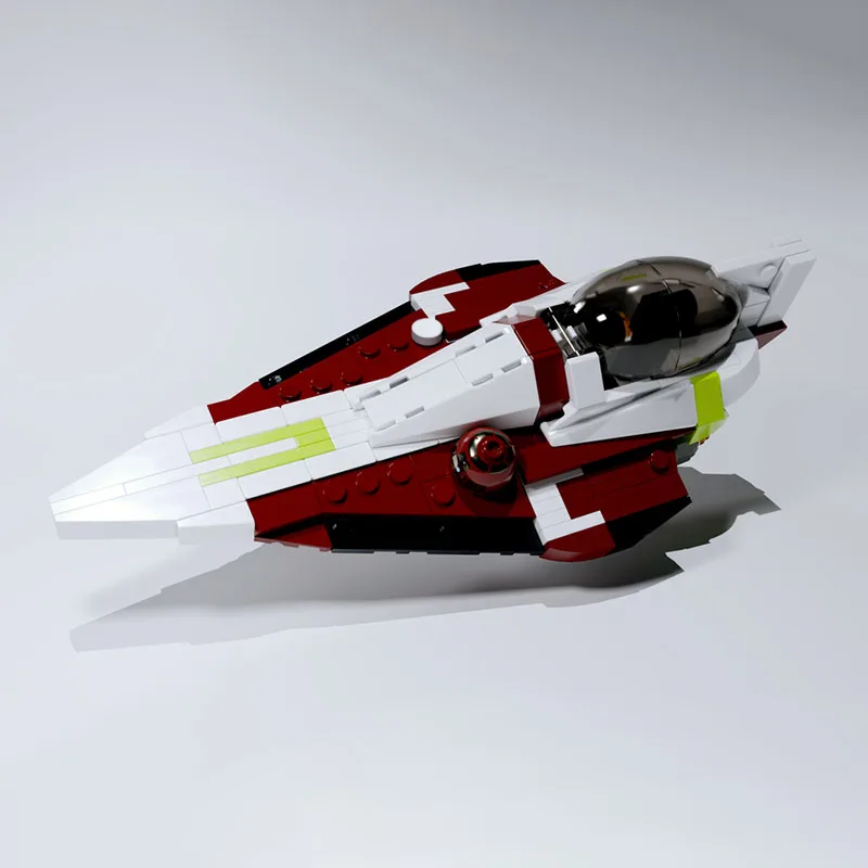 244PCS Star Batter Obis-Wans's Delta 7 Starfighter Mini Size Assembly MOC DIY Education Model Building Blocks Birthday Toys Gift