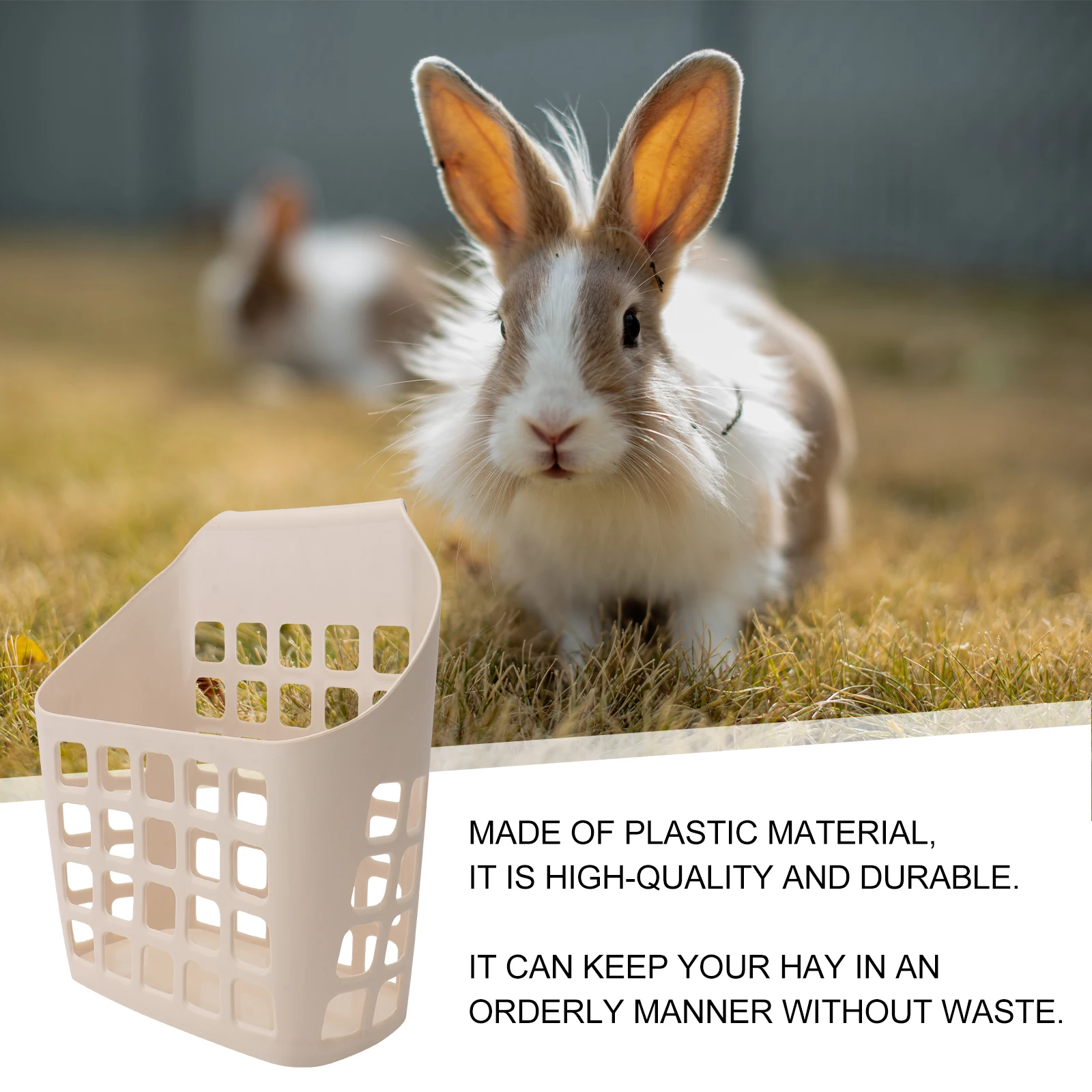 

Rabbit Hay Feeder High Quality Plastic Large Capacity Hanging Manger Guinea Pig Chinchilla Accessories Grass St Food Feeding