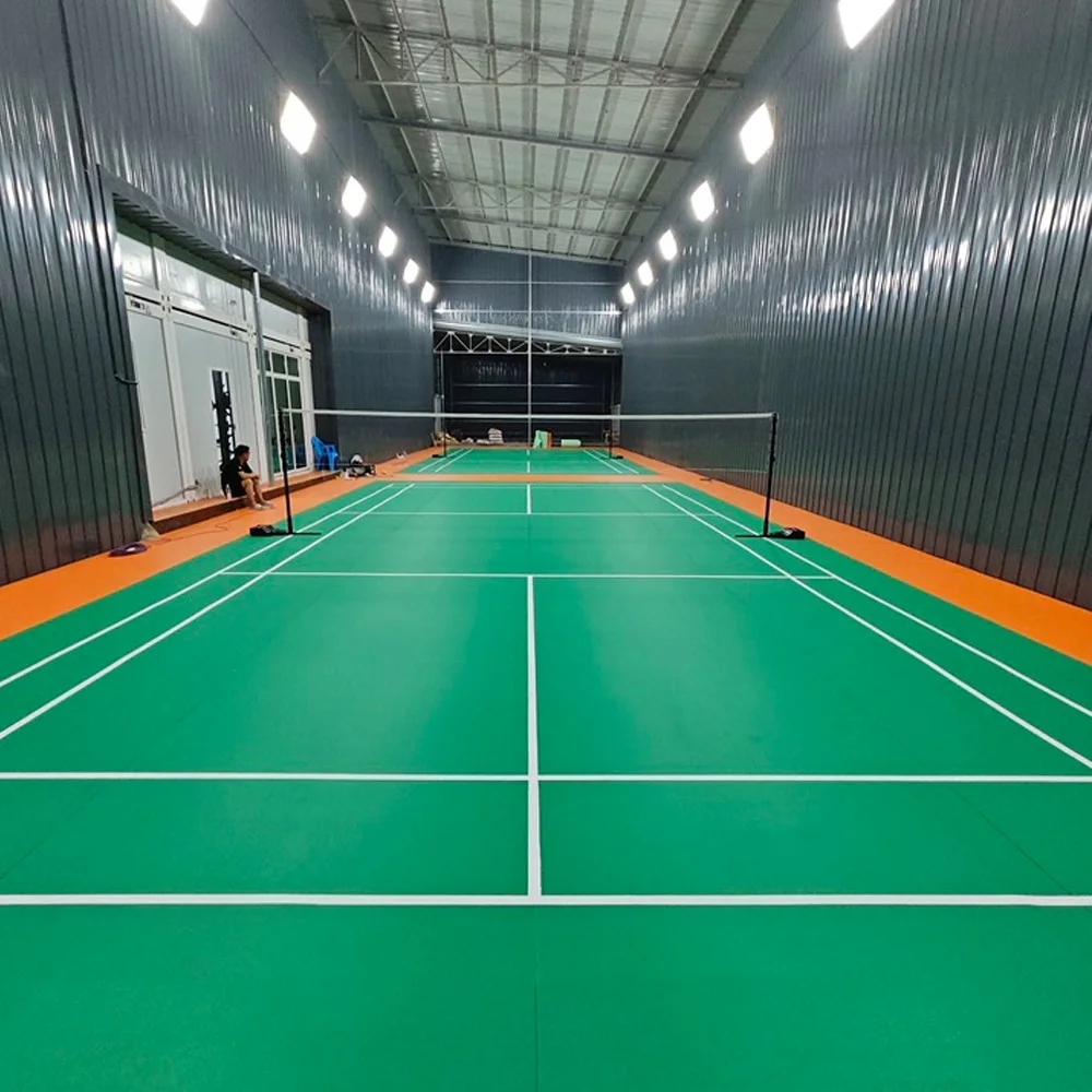 Beable Safety Performance Durability Vinyl Flooring For Badminton Court BWF Approved Sports Floor Mat Have White Lines And LOGO