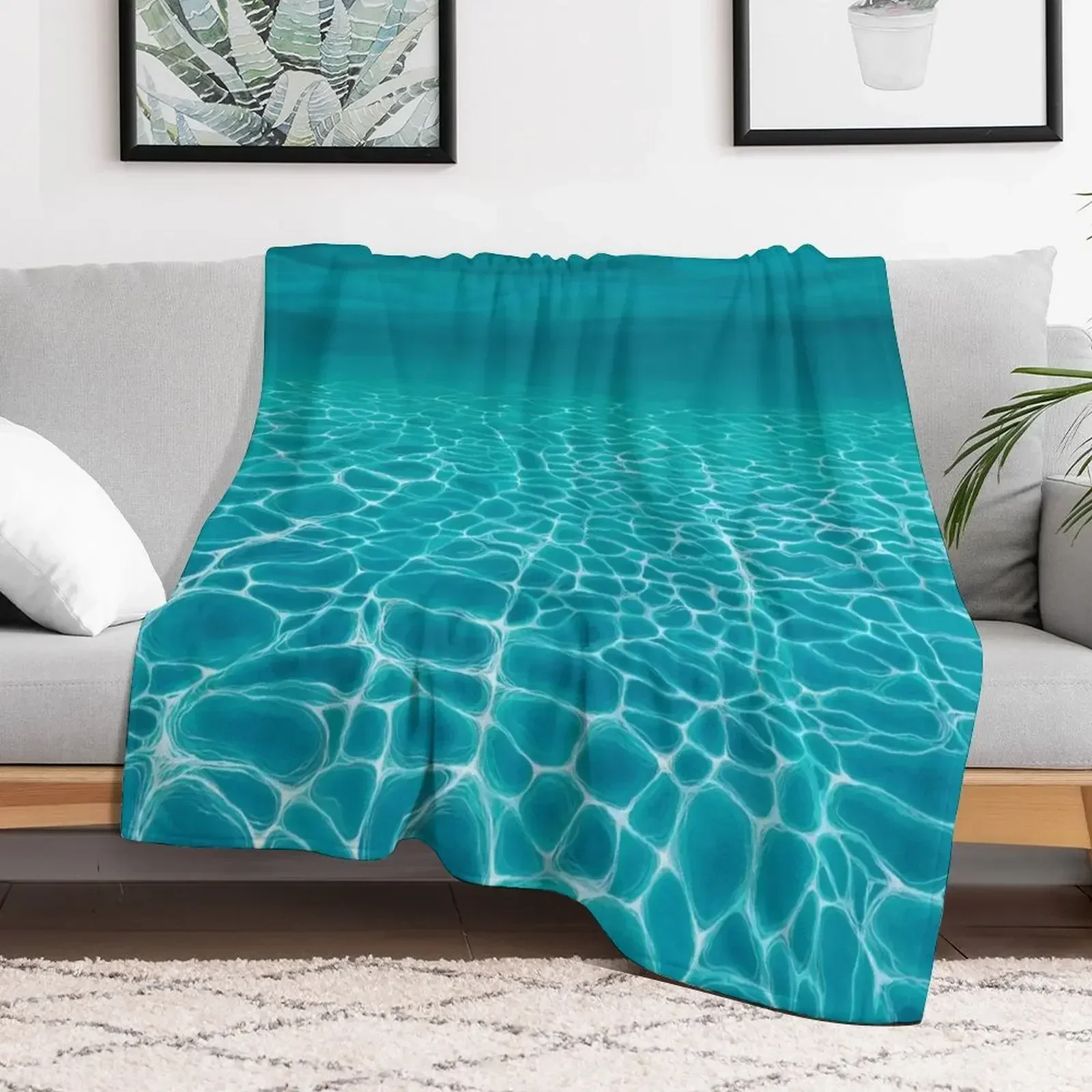 Sunlit Seabed Throw Blanket heavy to sleep Soft Plaid Fashion Sofas Soft Beds Blankets