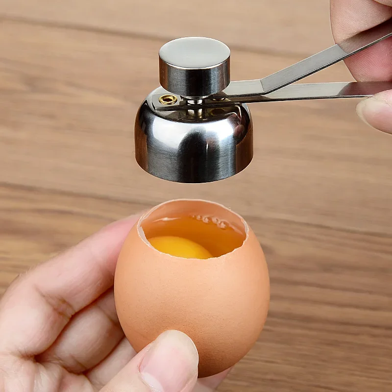 Double Topper Shell Boiled Raw Egg Cooking Gadget Accessories Metal Egg Scissors Kitchen Portable Tools Eggshell Opener Cutter