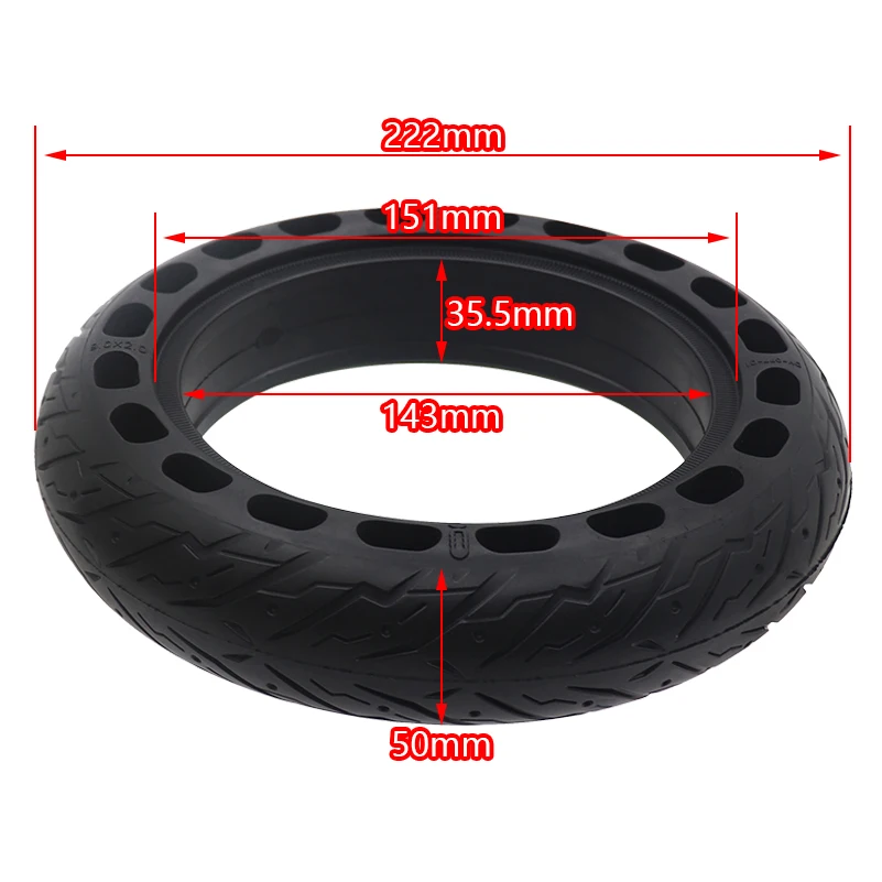 Scooter Tyre 9x2 Non-Pneumatic Tire For 9 Inch Ninebot E22 Electric Scooter Solid Tire 9.5x2.125 Honeycomb Solid Tire Parts