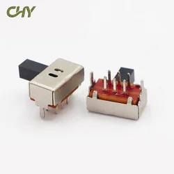 10/50Pcs/Lot SK22D02 Handle Length 5mm Toggle Switch SK-22D02 6pin 2 Positions 2P2T Horizontal Double Slide Switch SK22D02GB5