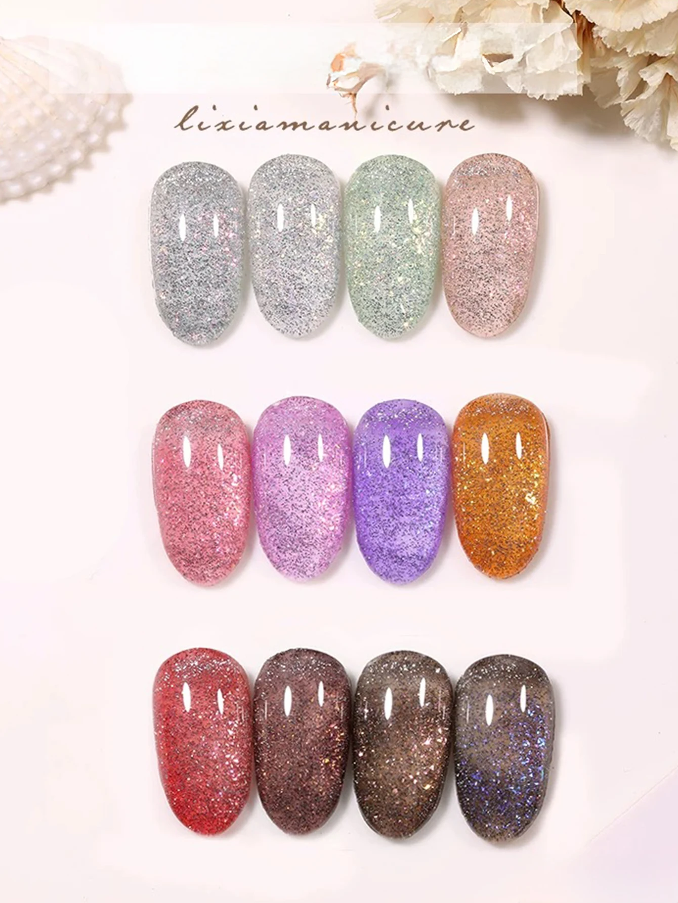 1-12pcs 15ml Autunno Nail Cielo stellato Laser Diamante Gel Smalto per unghie UV LED Polimerizzazione Vacanza Regalo delle donne Nail Art Forniture quotidiane FAI DA TE