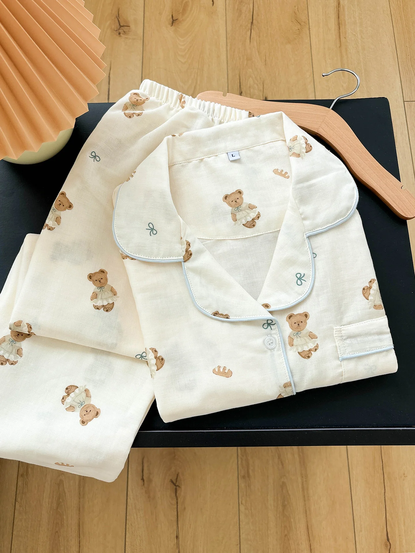 

Class a Double Layer Cotton Pajamas Cute Cartoon Sle Spring Autumn Casual Home Wear Soft Comfortable Spwear Set for Youth