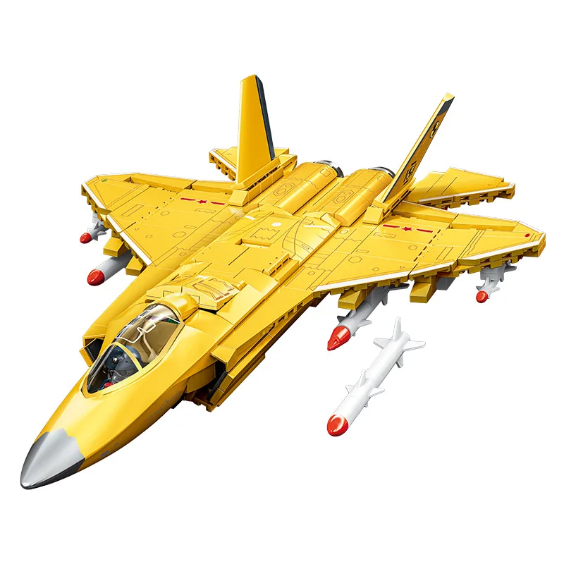 

Military Carrier VTOL Jet Assembly Model Building Blocks Aircraft Bricks Construction DIY Toy for Boys Kids Educational Playset