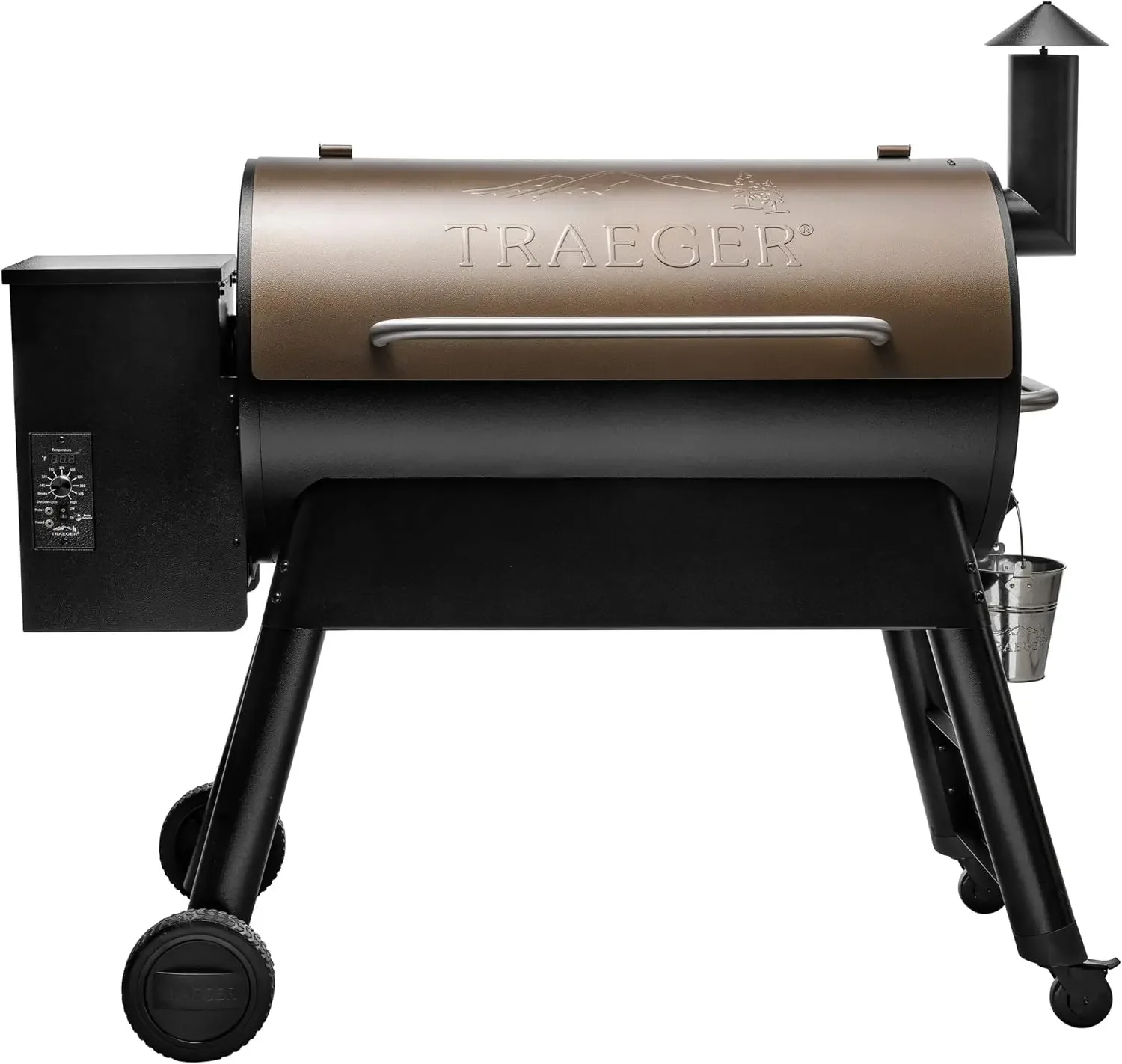 Grills Pro 34 Parrilla y ahumadora eléctrica de pellets de madera, bronce