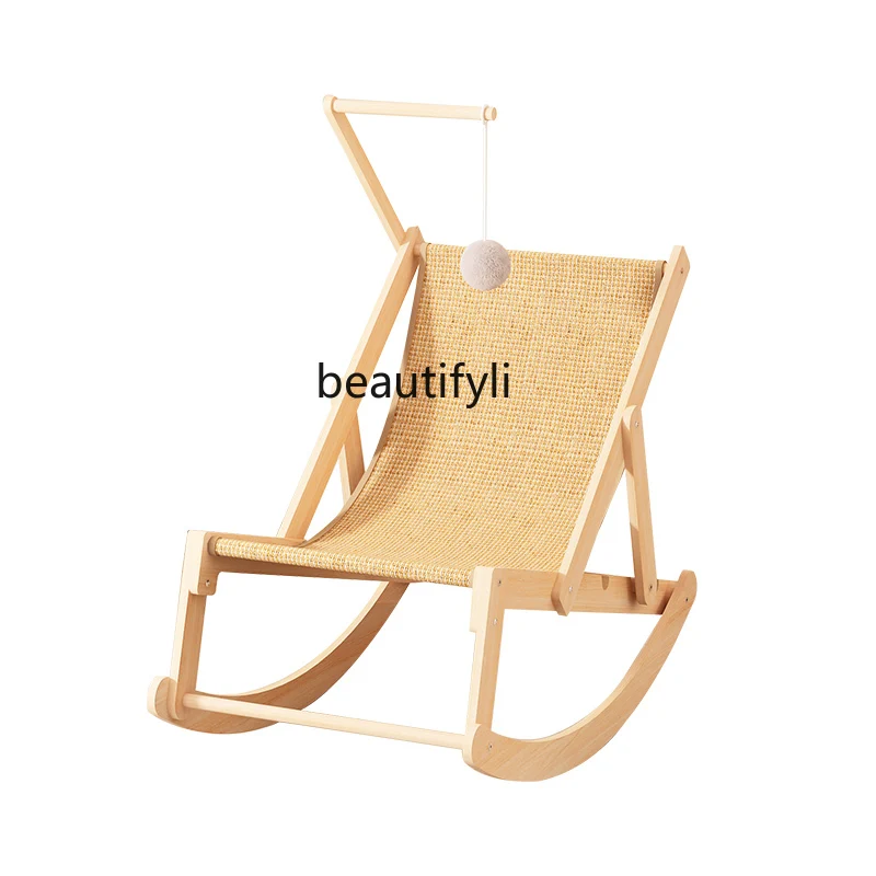 Cat Scratch Board Sisal Rocking Chair Pet Recliner Four Seasons Universal Chamfer Bassinet Sofa