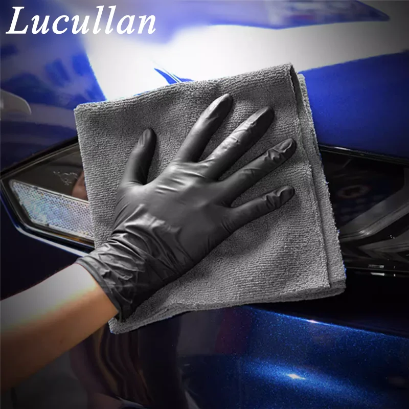 Lucullan 40X40 Cm 300GSM Basic Microfiber Cleaning Handdoek Geen Kras Edgeless Kleding Voor Coating, Waxen, Detaillering