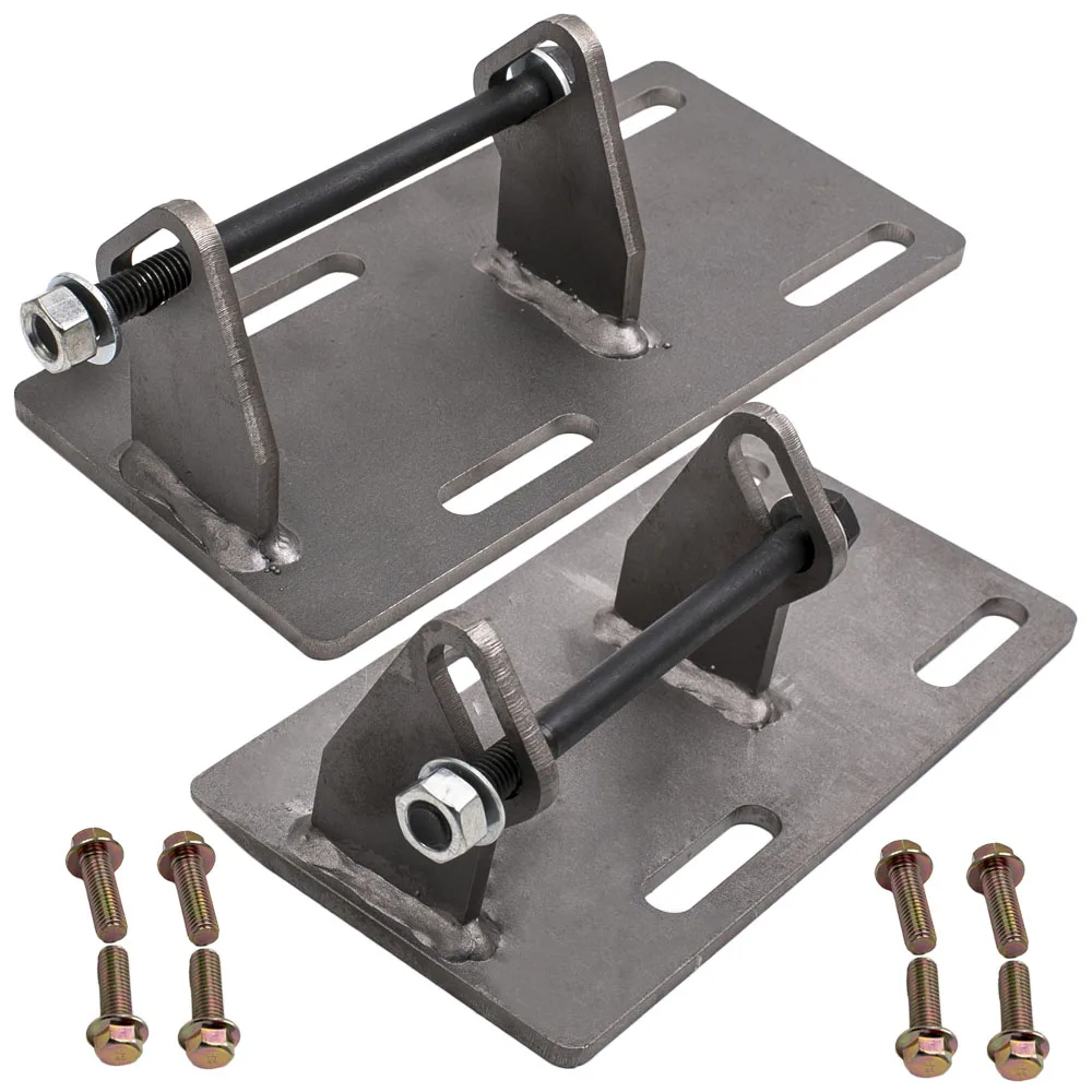 MaXpeedingrods New Pair Motor Mount Swap Conversion Adapter Plates For Chevy C10 LQ4 LQ9 1973-87