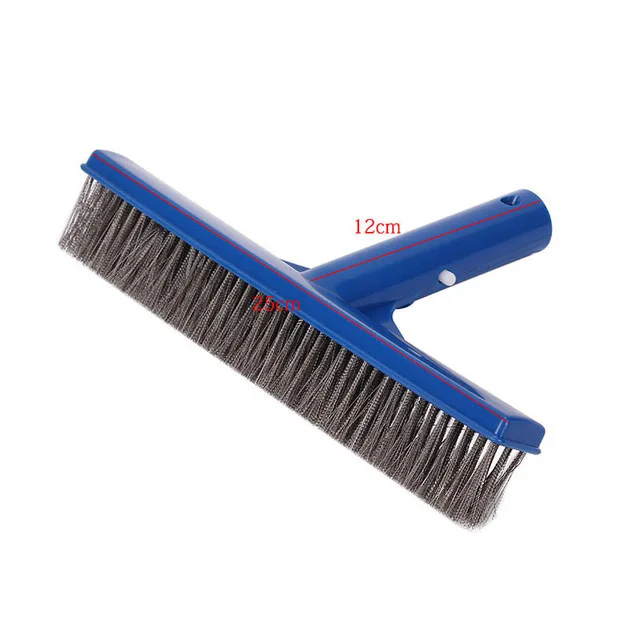 1Pcs Stainless Steel Bristle Heavy Duty ScratchProof Universal 10 Inch Algae Brush For Swimming Pool Spa Fountain Cleaning Tool