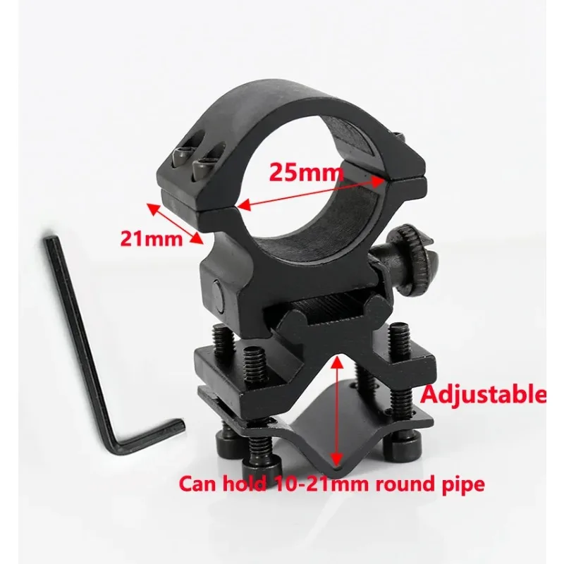 Universal Metal Rail Clip 25mm Ring 20mm Gun Mount Tactical Flashlight Laser Torch Bracket For 501B C8 Hunting Flash Light