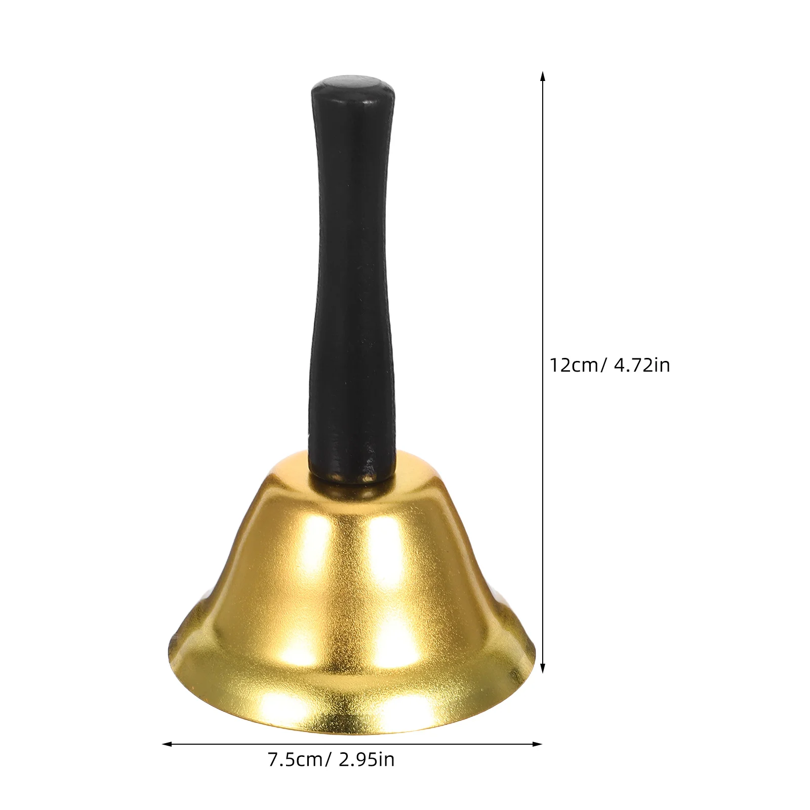 2 .5Cm Hand Bell Iron Christmas Decoration Lightweight Party Bell For Santa Claus Wooden Handle Festival Dinner Restaurant