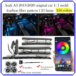Gialulimn Ambient Light For A3 8V S3 RS3 2013-2020 Backlight RGB Atmosphere Lamp Kit lumini ambientale Ambiente Beleuchtung